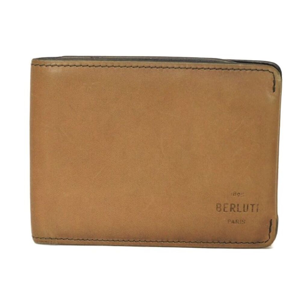 Berluti Essential Compact Wallet Venezia Calf Leather Bifold Wallet